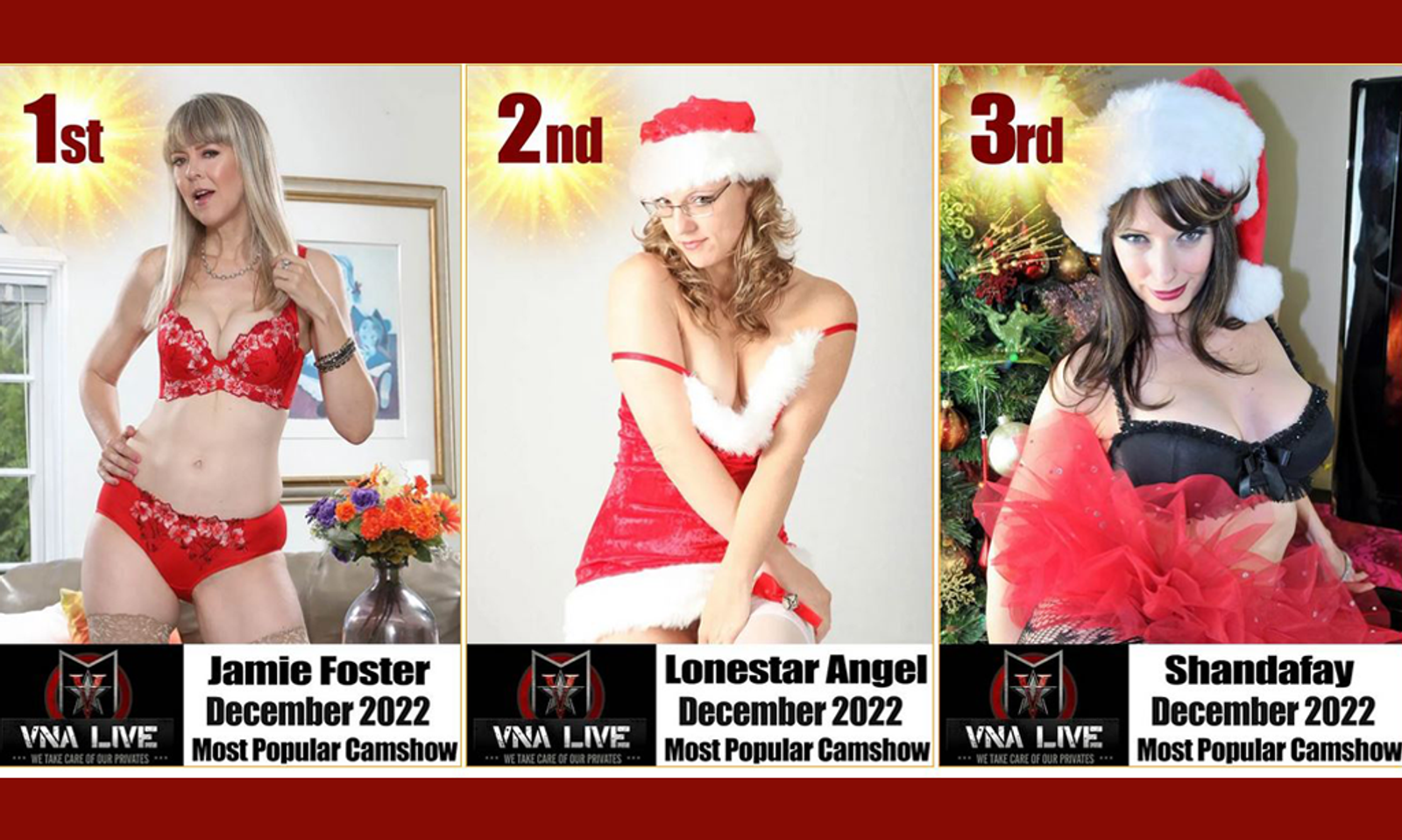 Jamie Foster Voted #1 VNALive.com Cam Star for December 2022