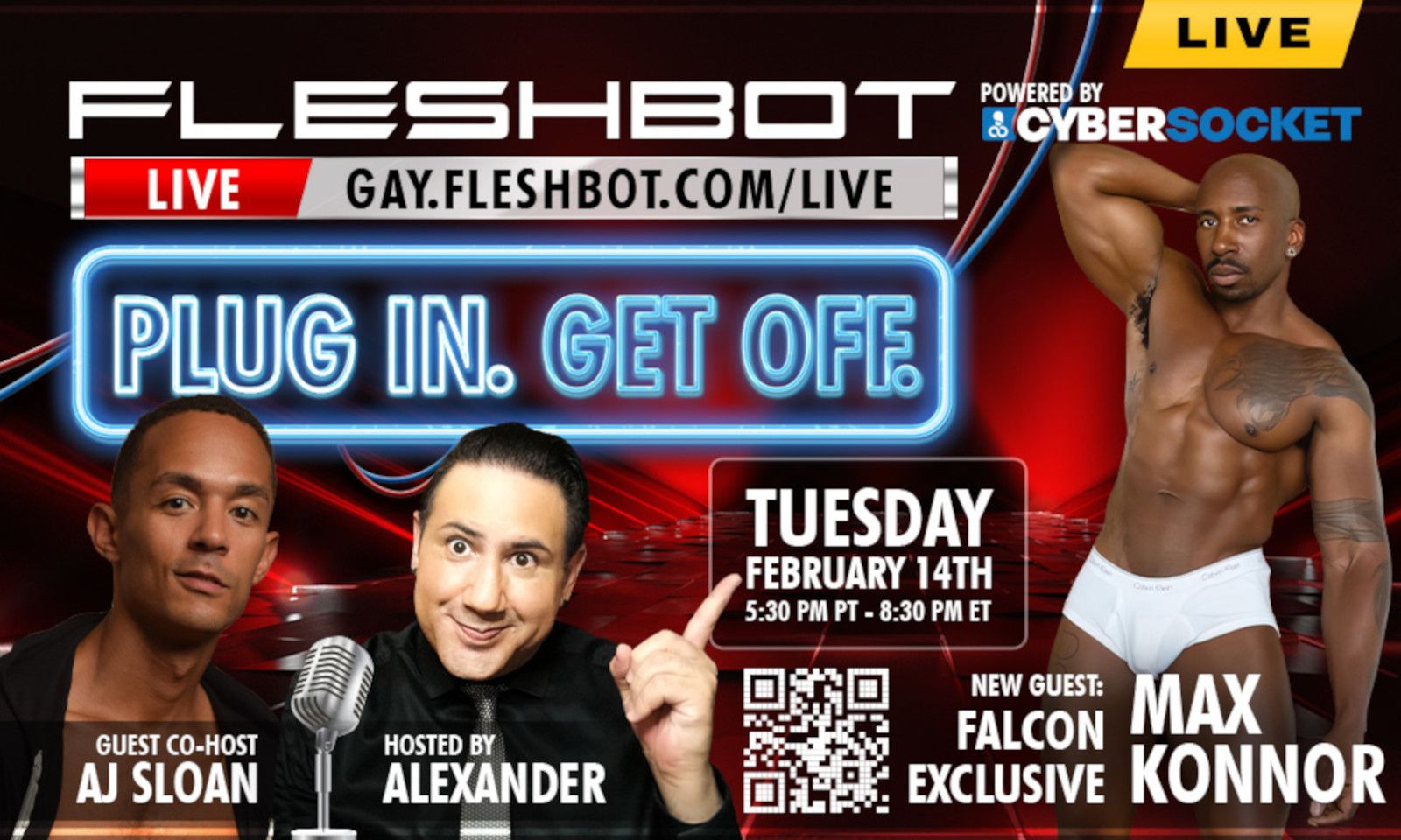 Cybersocket Live! to Feature Max Konnor, AJ Sloan Tonight