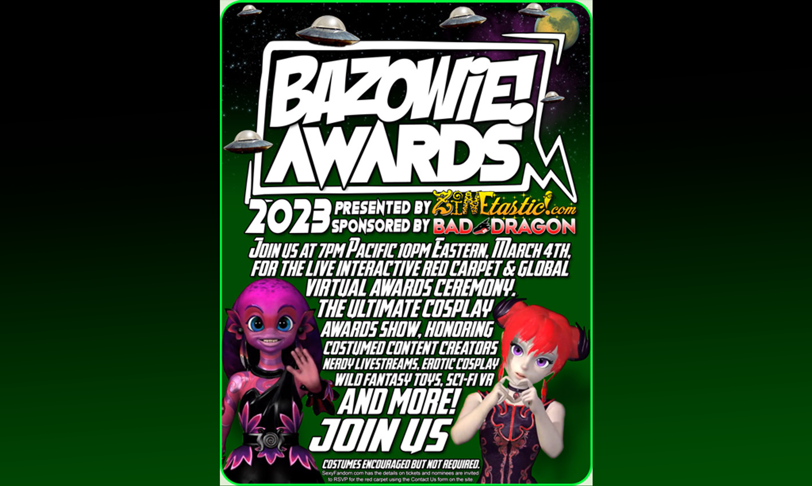 Zinetastic Returns as Presenting Sponsor of Bazowie! Awards