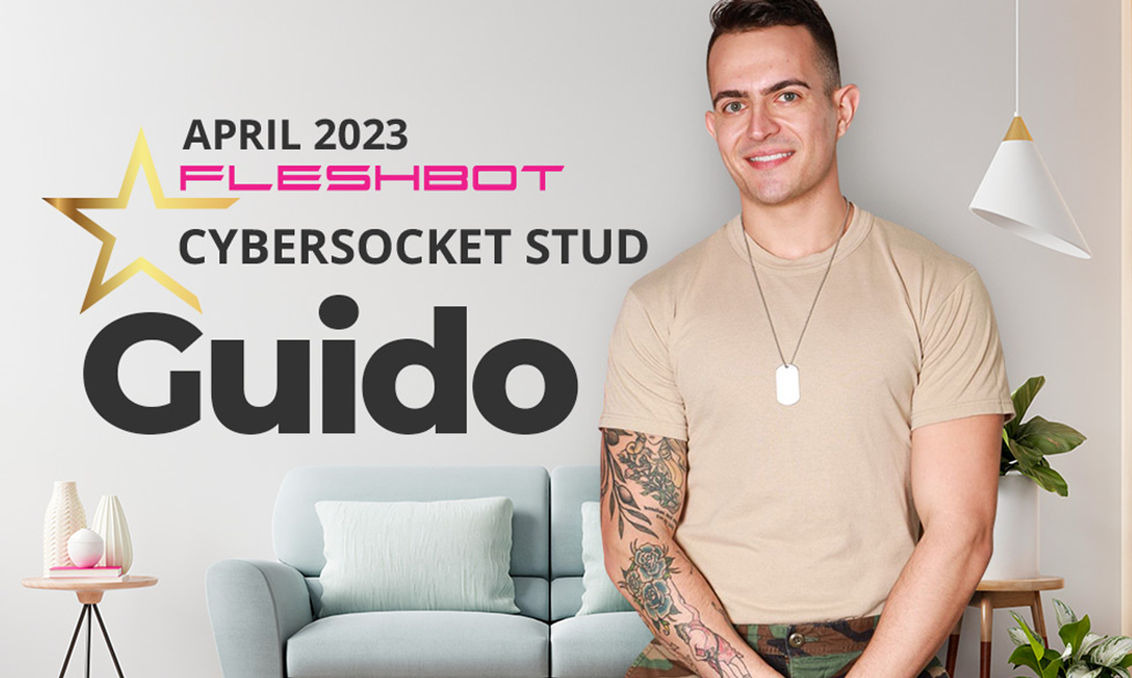 Guido Named 'Cybersocket Stud' for April by Fleshbot