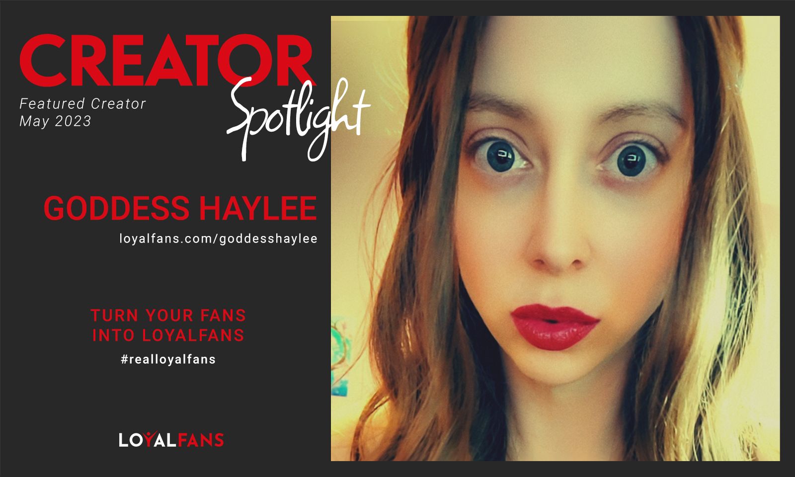 LoyalFans Names Goddess Haylee Featured Creator for May