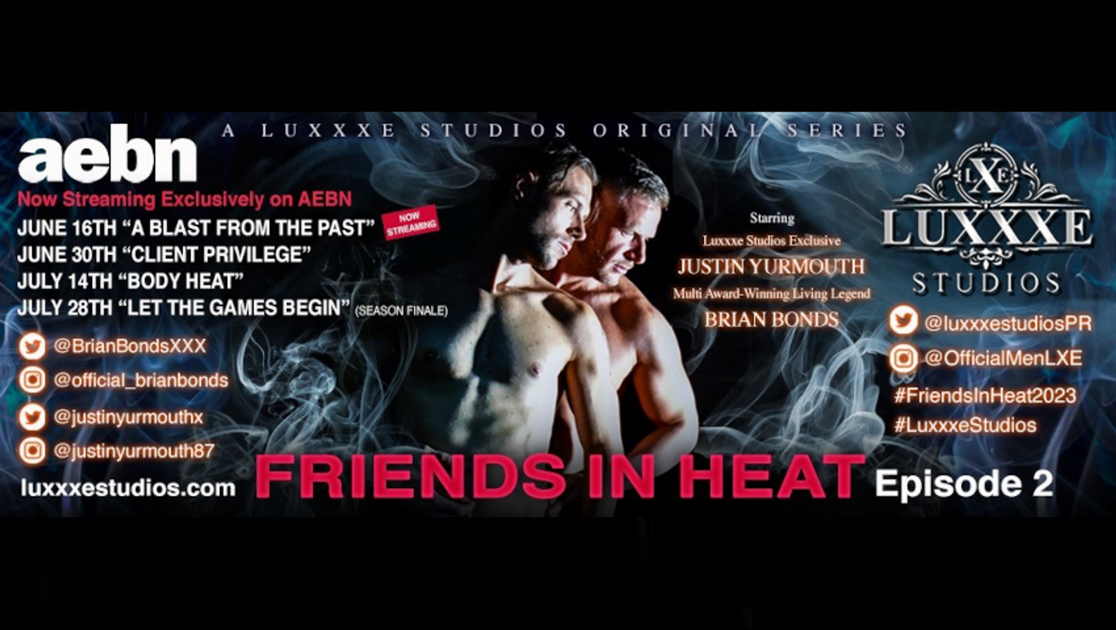 Episode 2 of Luxxxe Studios' 'Friends in Heat' Debuts on AEBN | AVN