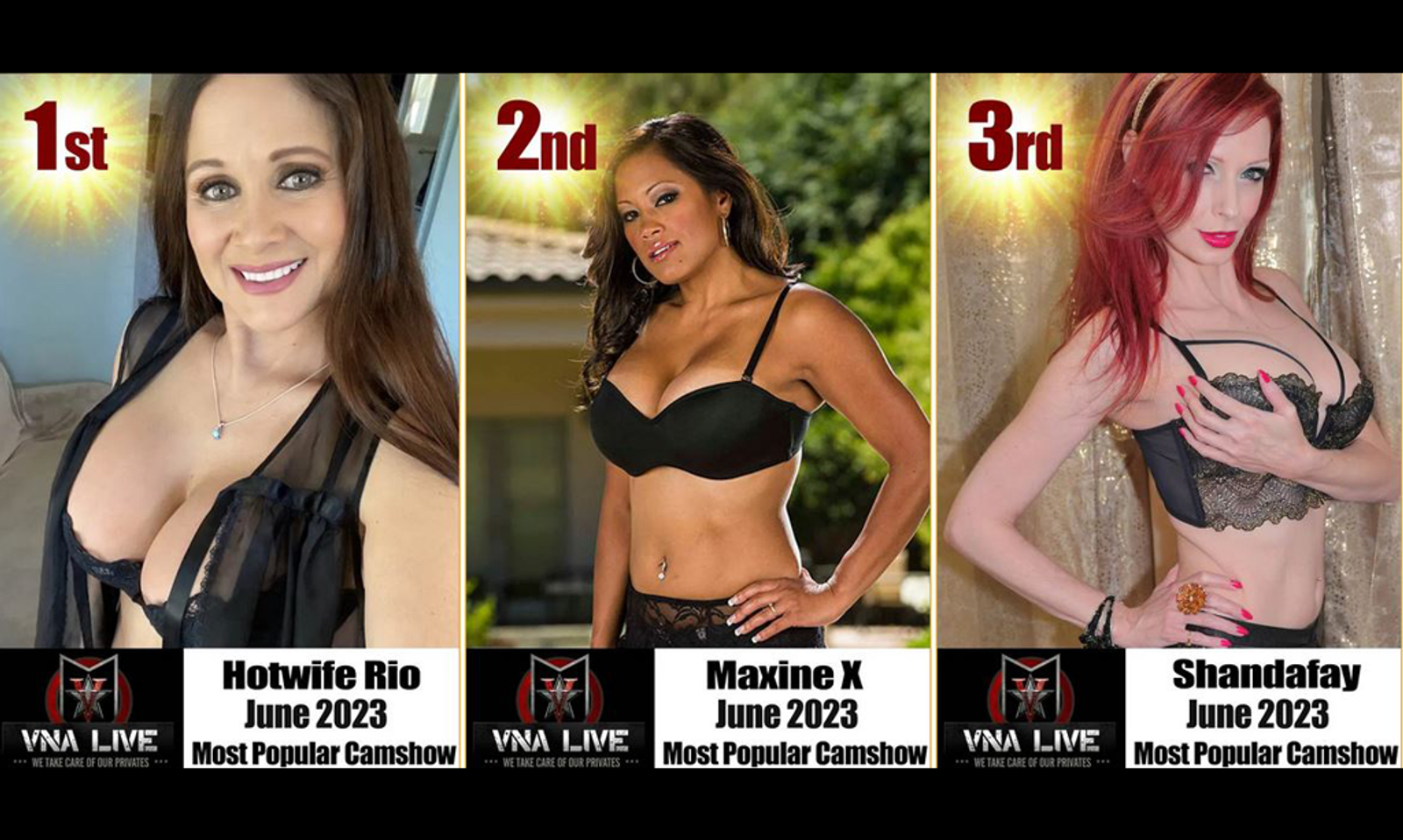 Hot Wife Rio Voted #1 VNALive.com Cam Star for June 2023