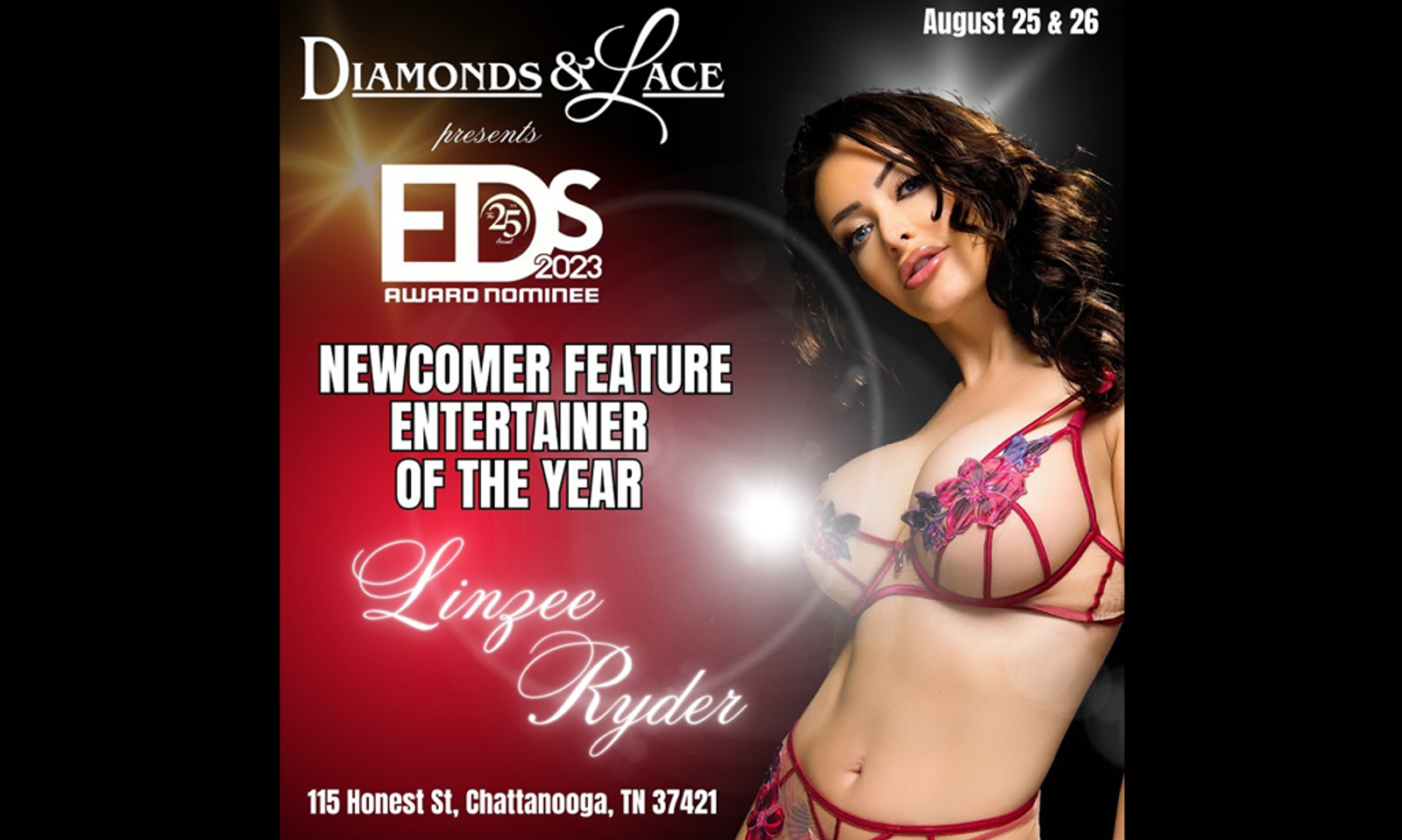 Linzee Ryder Up for ED Awards' Newcomer Feature Entertainer