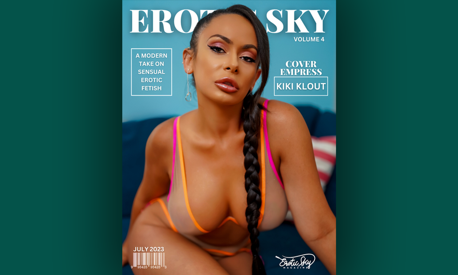 Kiki Klout Covers July 2023 Cover of Erotic Sky Magazine