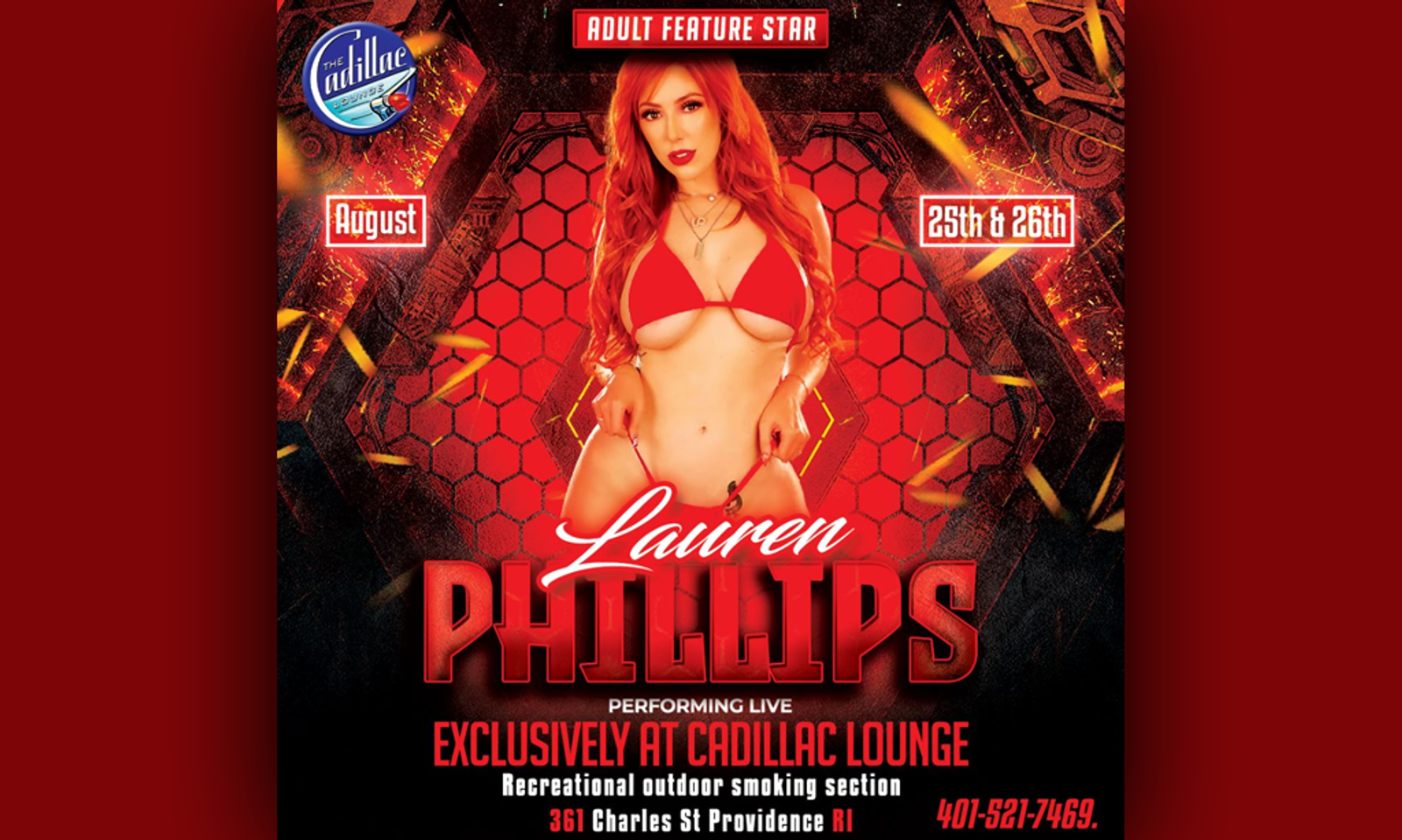 Lauren Phillips to Feature at Cadillac Lounge in Rhode Island