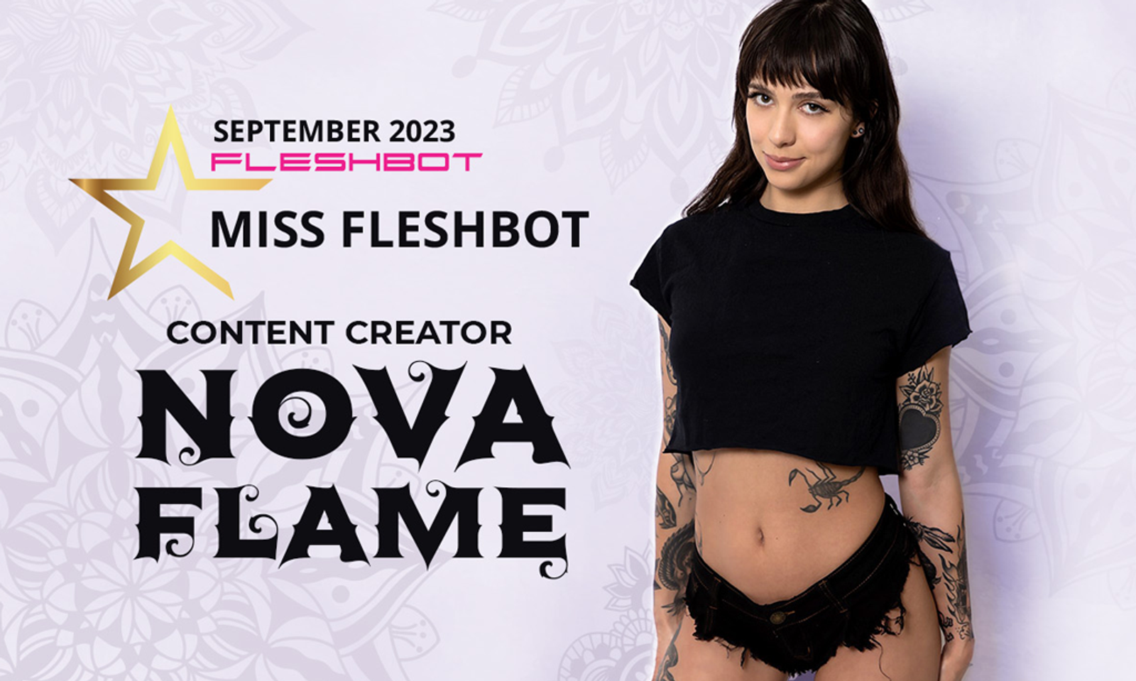 Nova Flame Named 'Miss Fleshbot' for September 2023