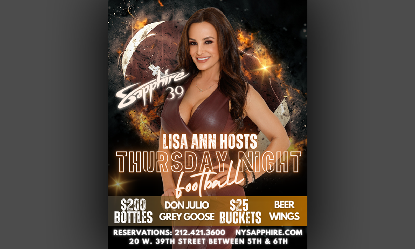 Lisa Ann Kicks Off Weekly Thursday Night Football Watch Party