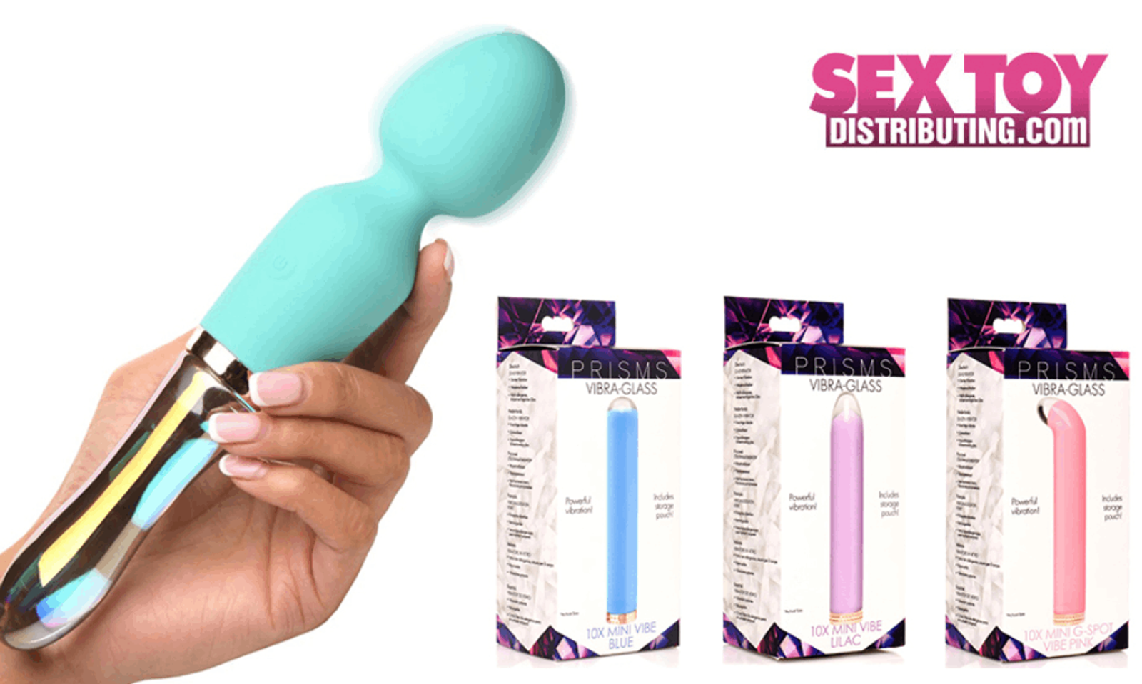 SexToyDistributing.com Shipping New Vibra-Glass Vibrators