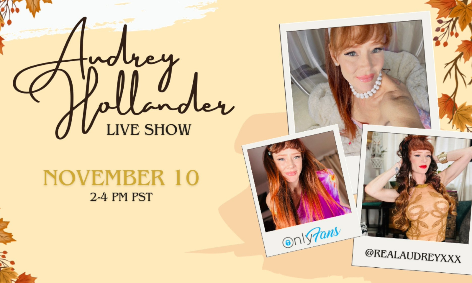 Audrey Hollander to Host Exclusive Live Show on OnlyFans