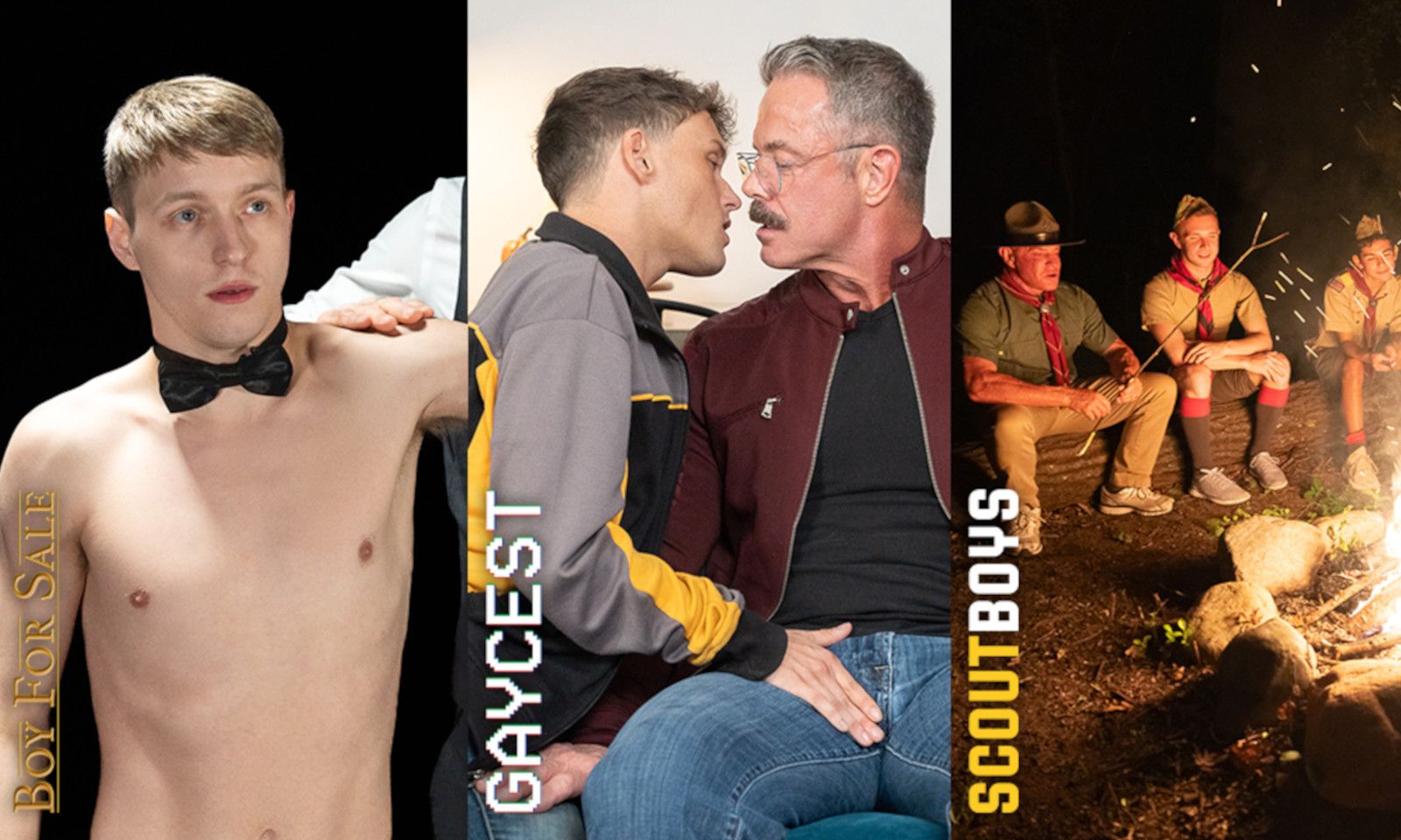 Carnal Media Debuts Scenes From ScoutBoys, BoyForSale, Gaycest