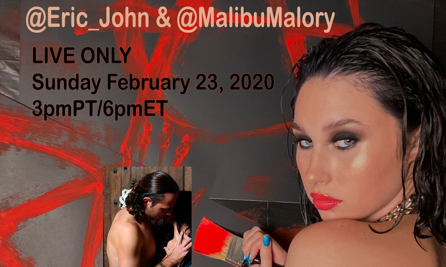 Malory Malibu to Perform With Eric John on ErotiqueTVLive.com