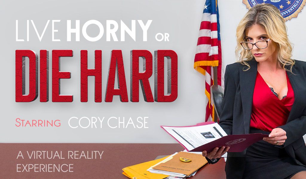 Cory Chase Gets To Live Horny Or Die Hard In VR AVN