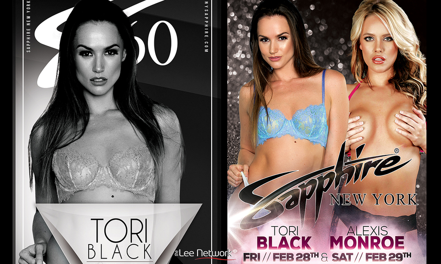 Tori Black at Sapphire 60 This Weekend with Guest Alexis Monroe