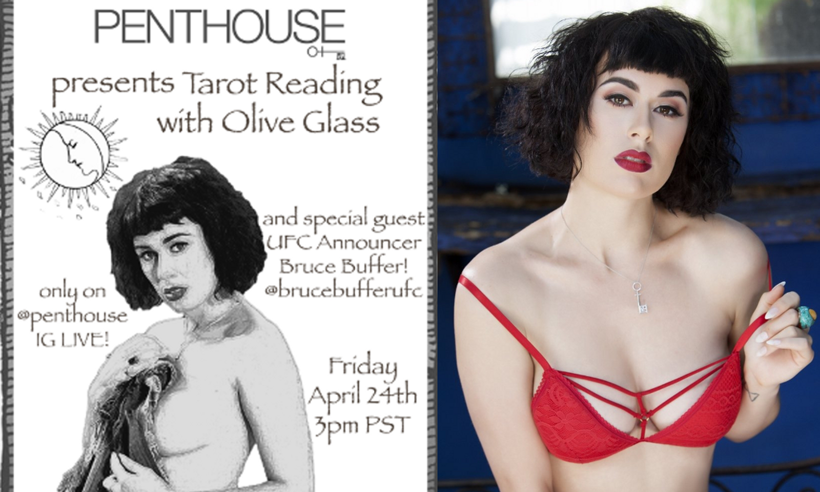 Olive Glass to Do Live Tarot Reading on Penthouse's IG Live