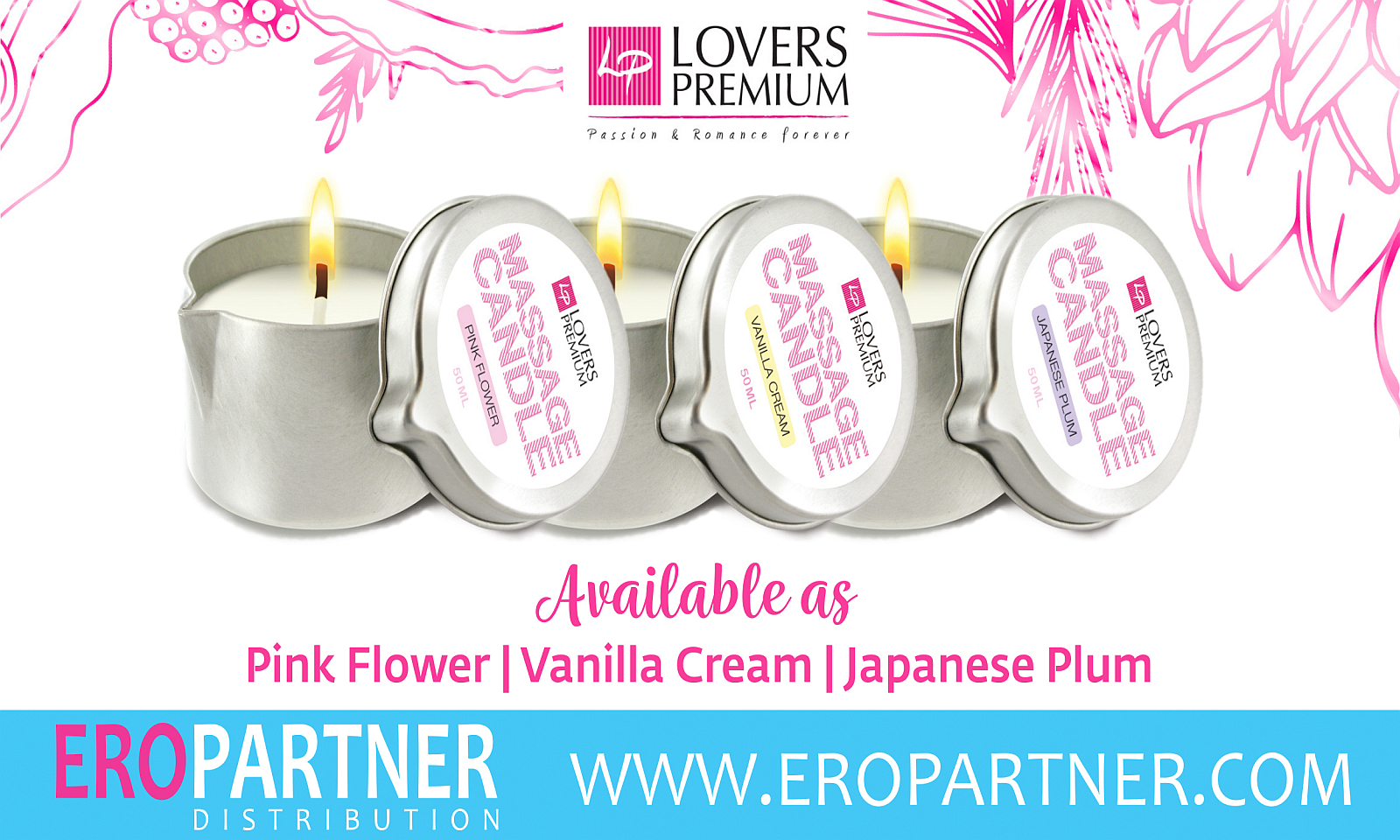 New LoversPremium Massage Candles Now Available from Eropartner