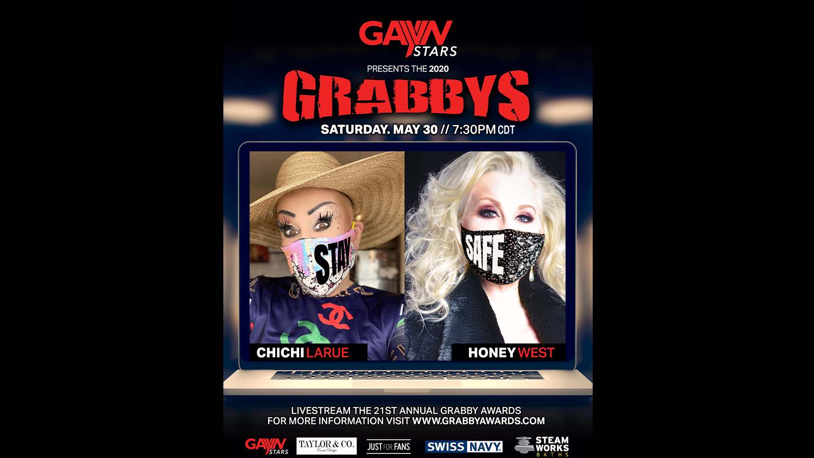 Grabbys Invites Nominees to Join Live Stream on GayVN Stars