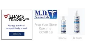 Williams Trading Co. Now Distributing M.D. Science Hand Sanitizer