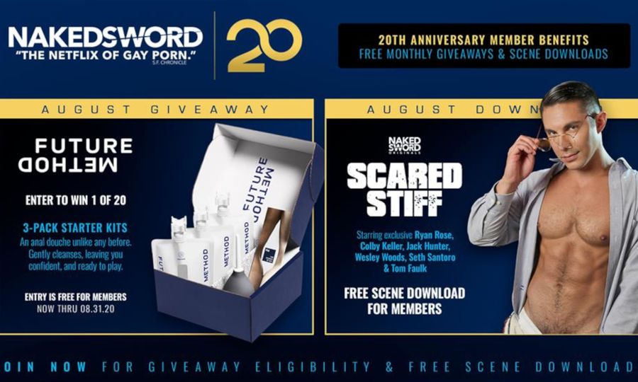 NakedSword Continues 20th Anniversary Giveaways