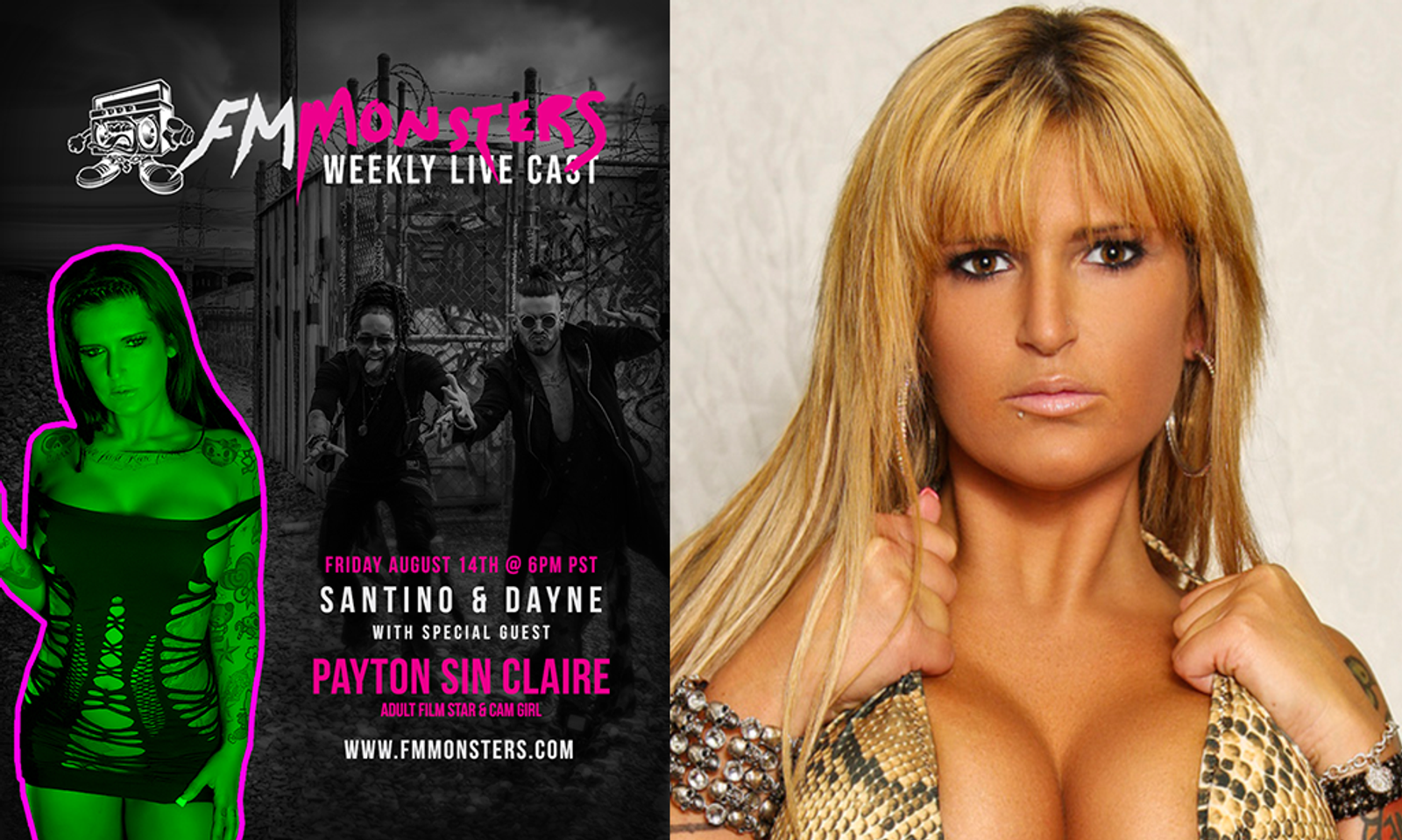 Payton Sin Claire Guests on 'FM Monsters' Tonight