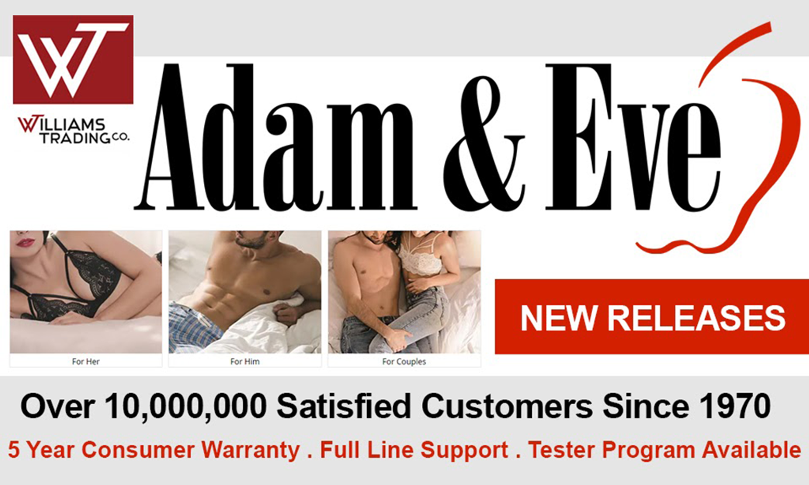 Williams Trading Creates Custom Landing Page, Link for Adam & Eve