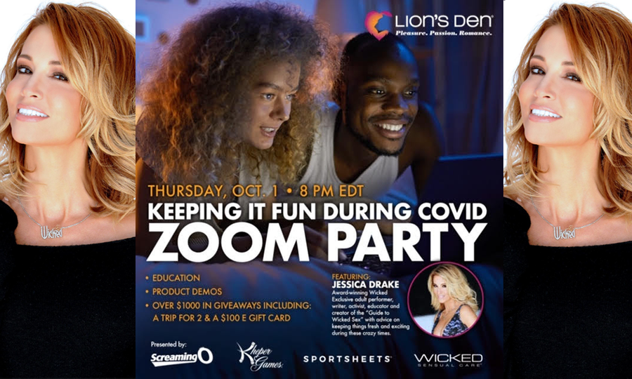 Jessica Drake to Co-Host Zoom Party With Lion’s Den on Oct. 1