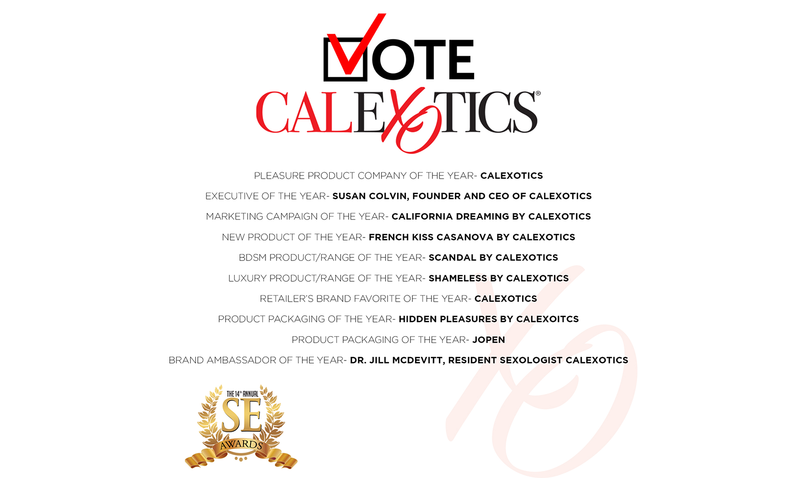 Storerotica Awards Give CalExotics and Jopen 10 Nominations