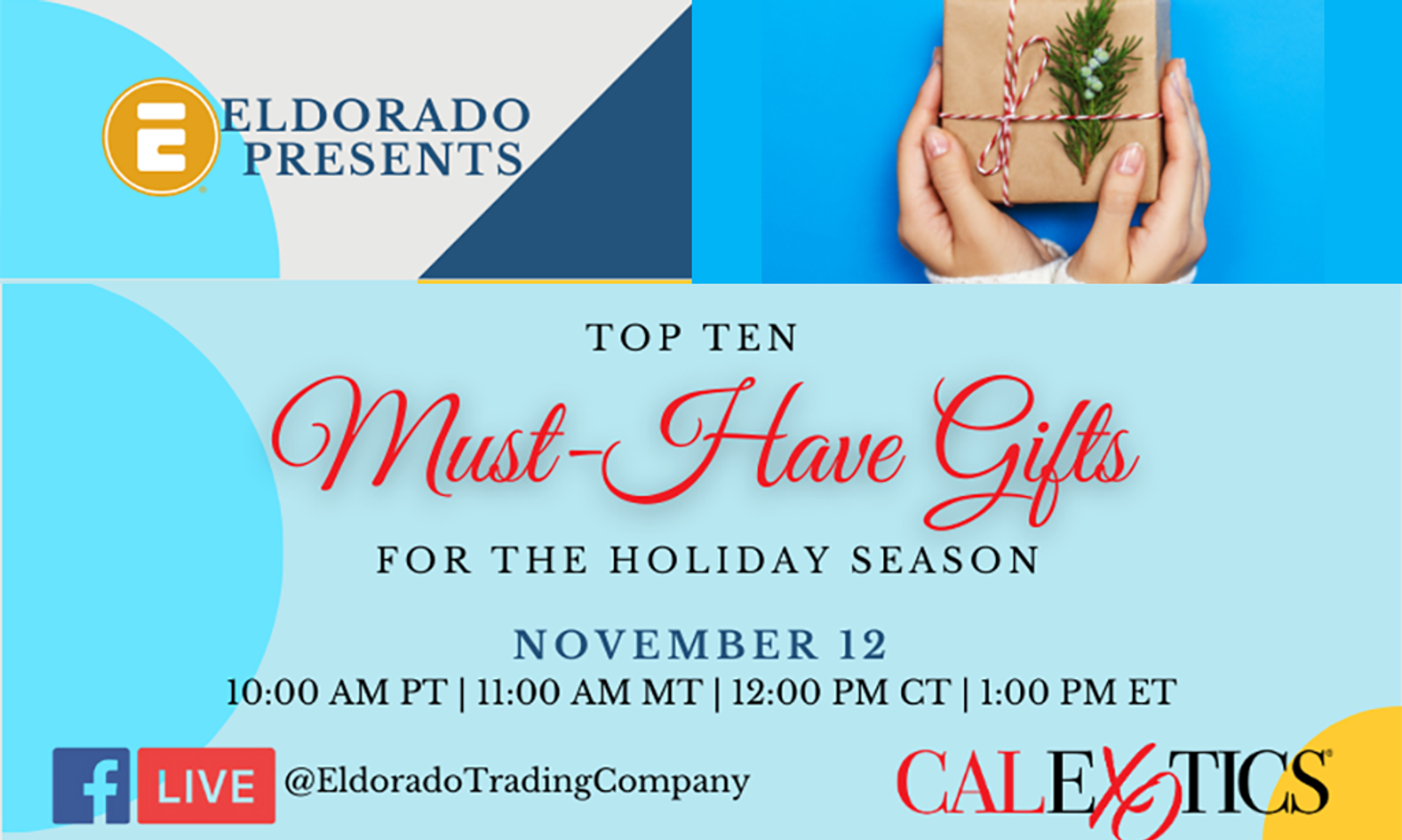 Eldorado to Offer Top Ten Gift Ideas for the Holiday Season