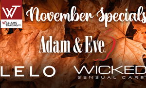 Williams Trading Nov. Sale Offers Adam&Eve, Wicked Sensual, Lelo