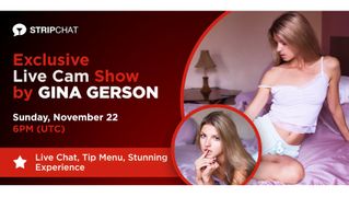Gina Gerson to Host Special Sunday Cam Show on Stripchat