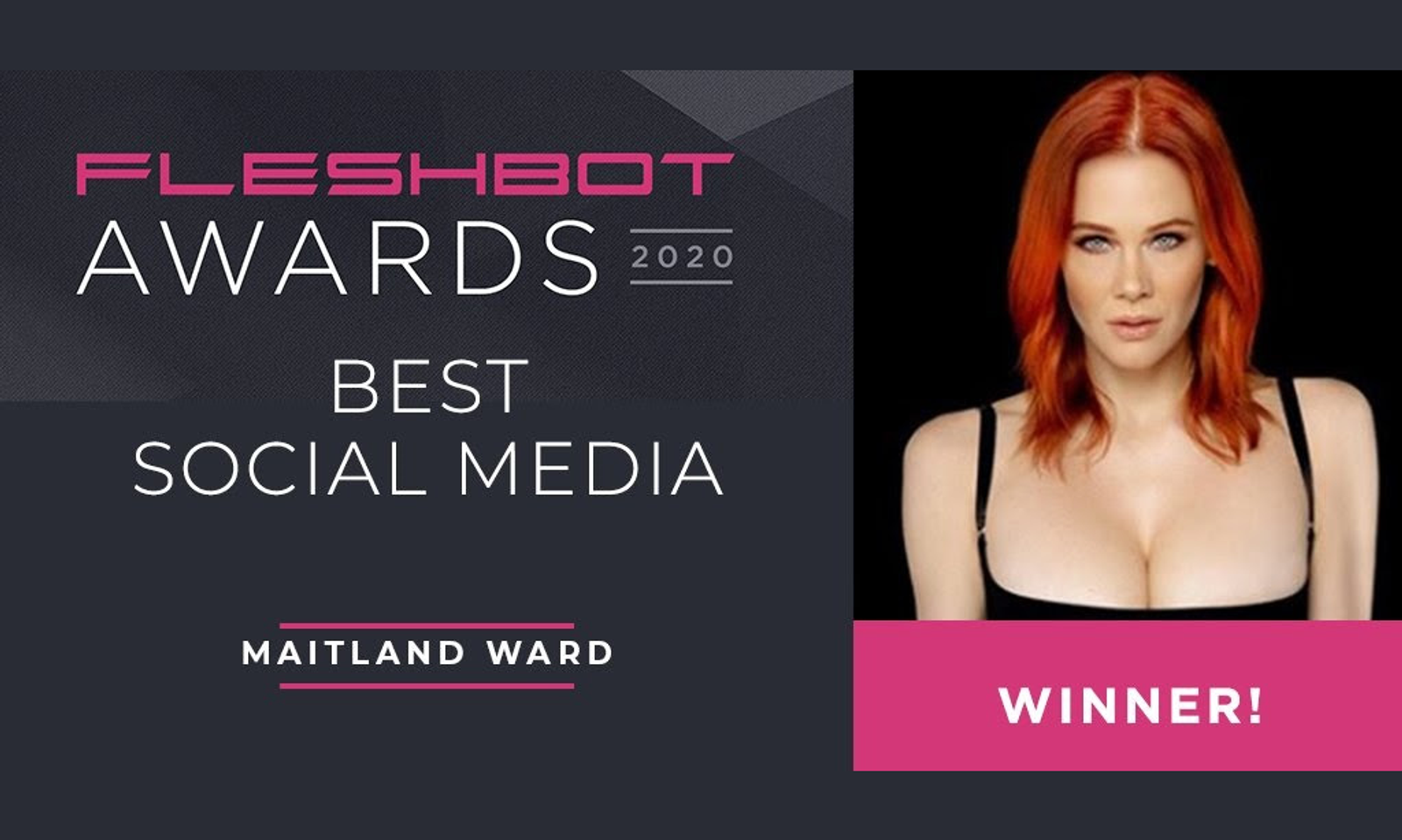 Maitland Ward Awarded Best Social Media Personality by Fleshbot