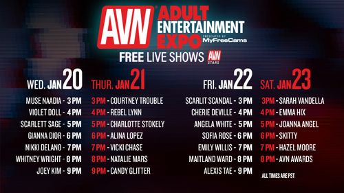 Talent Lineup Announced for 2021 AVN Adult Entertainment Expo