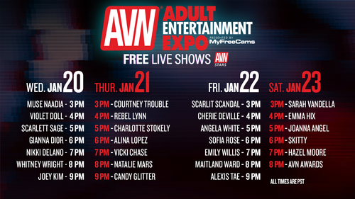 Top Talent Kick Off 2021 AEE Today With Live Shows on AVN Stars