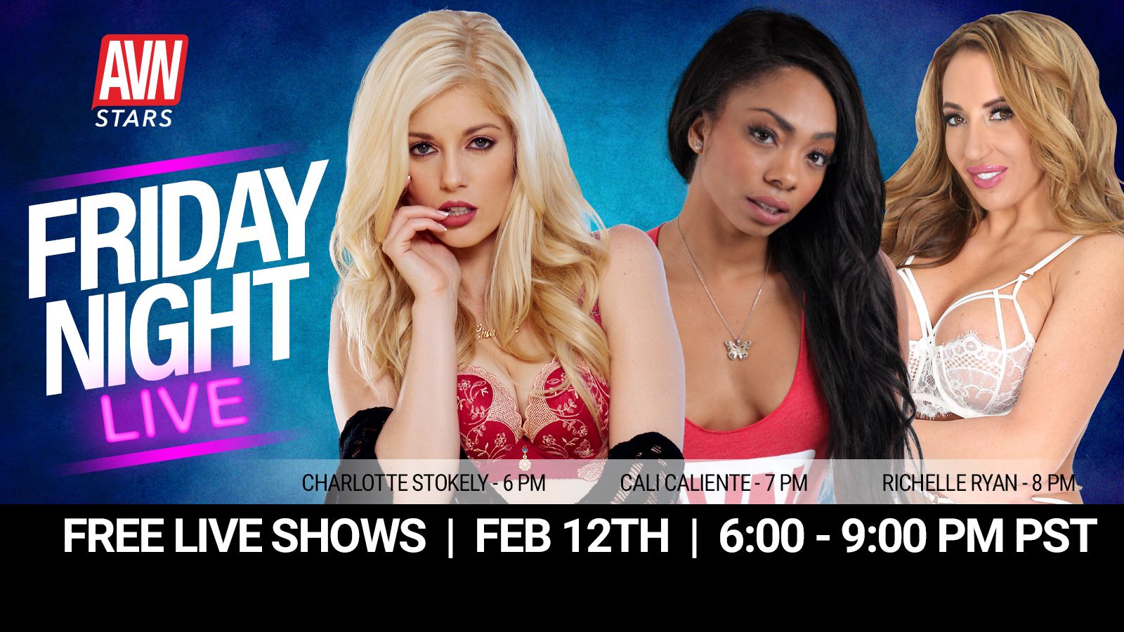 AVN Stars Announces ‘Friday Night Live’ Lineup