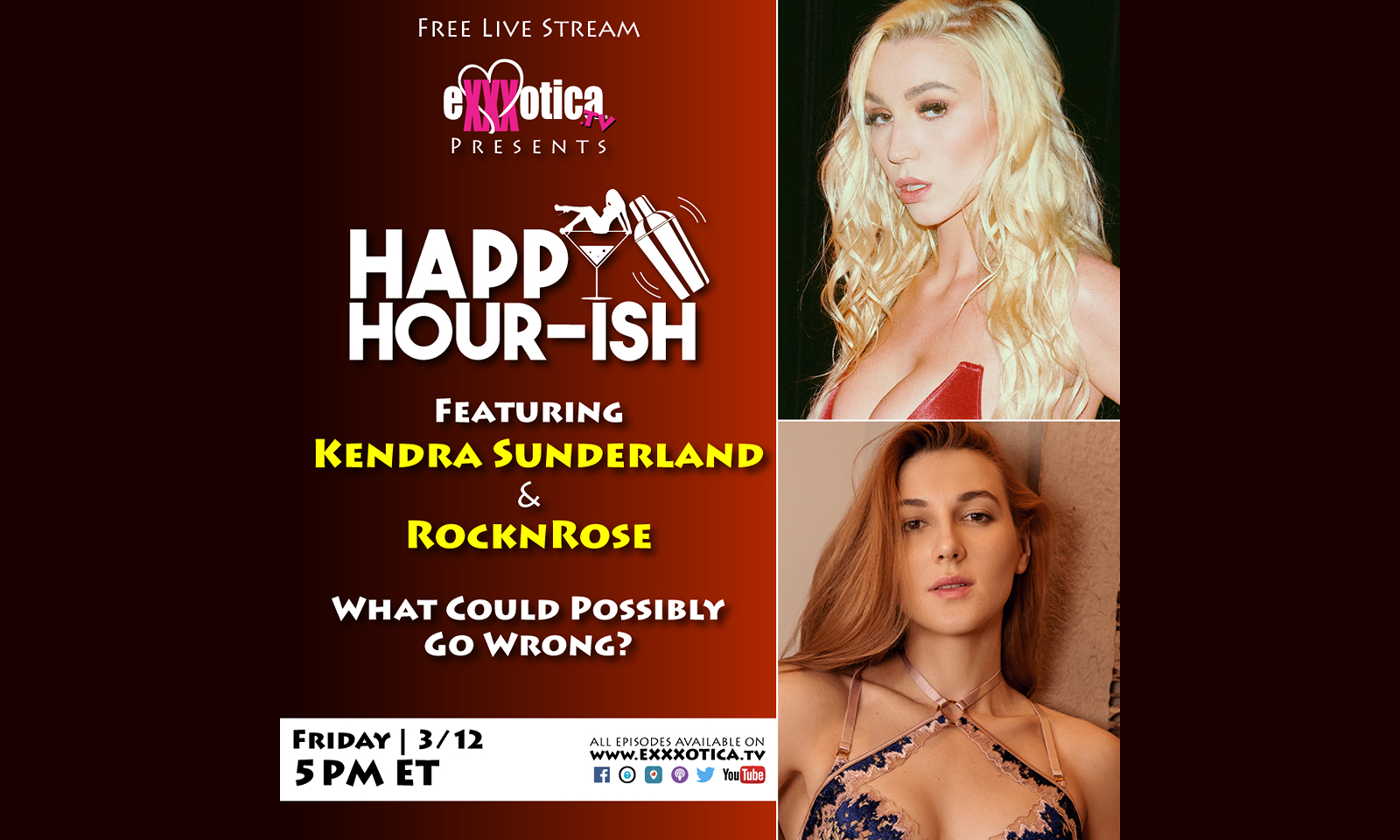 Kendra Sunderland, RocknRose to Host This Week's 'Happy Hour-ish'