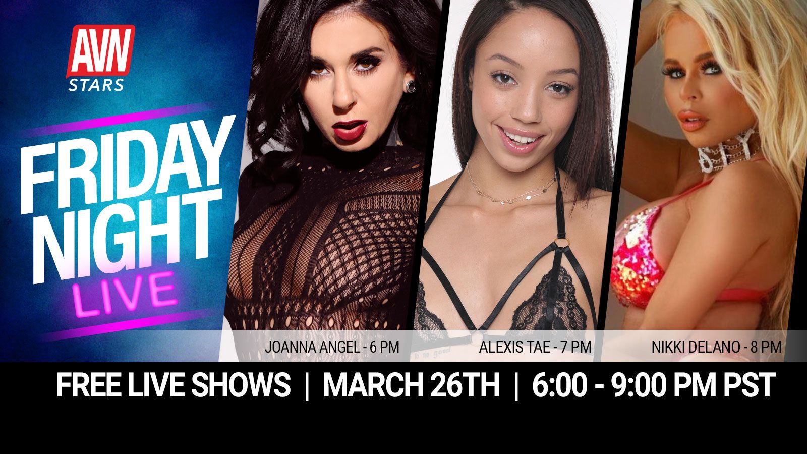 AVN Stars Announces ‘Friday Night Live’ Performers