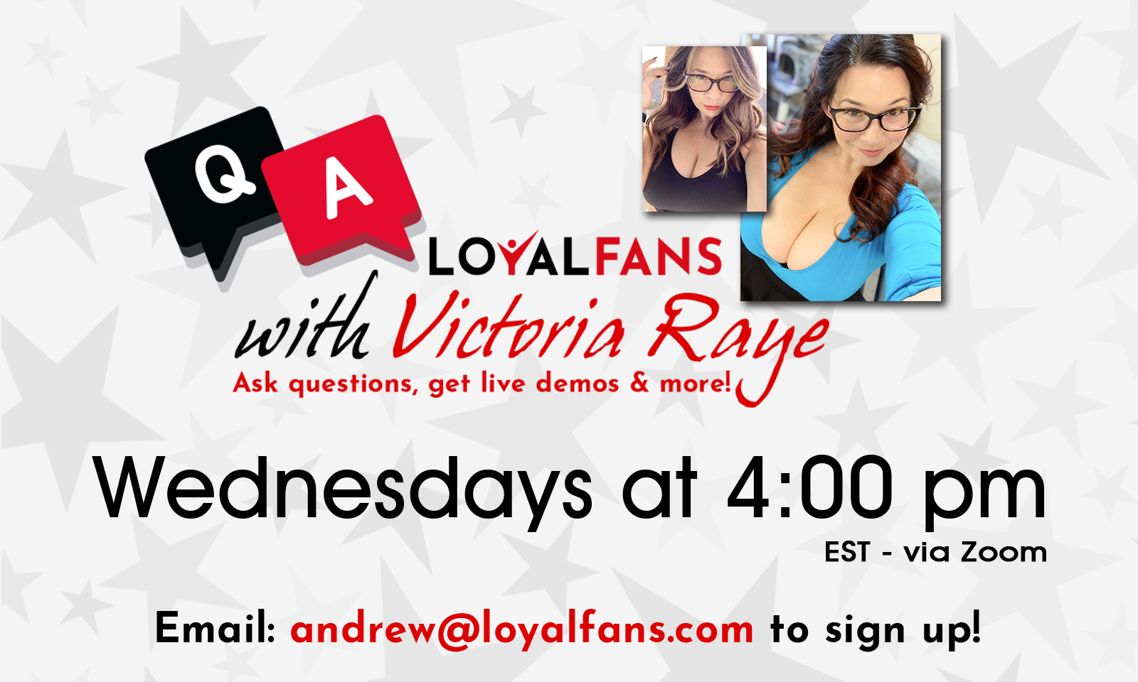 Loyalfans.com's Victoria Raye to Offer Weekly Q&A Events