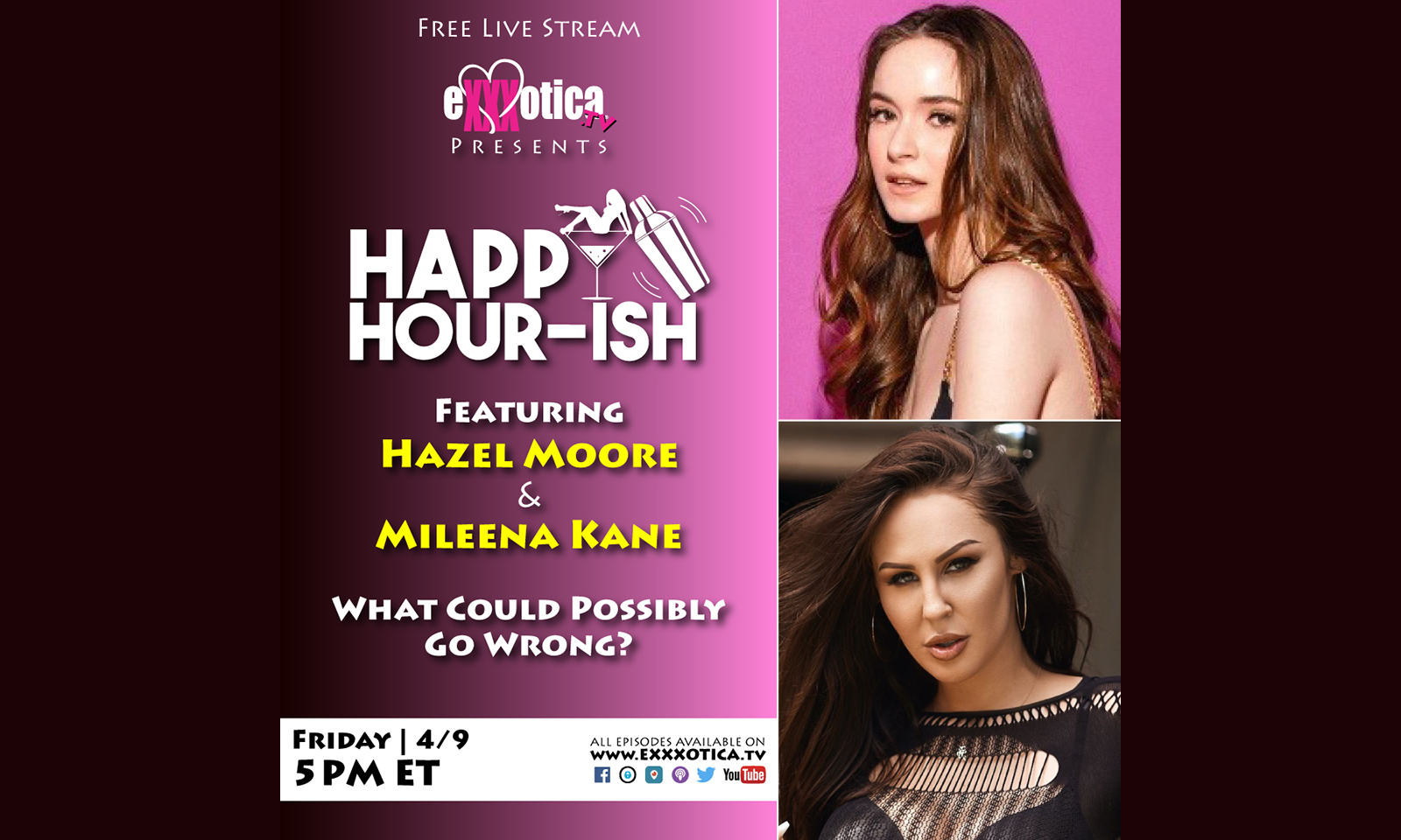 Mileena Kane, Hazel Moore Live on Exxxoticas Happy Hour-ish | AVN