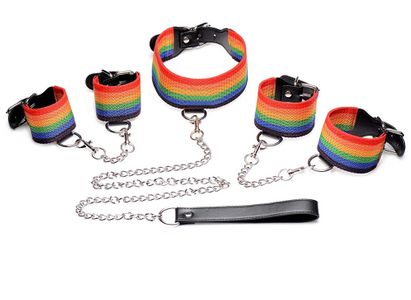 Kinky Pride Rainbow Bondage Set