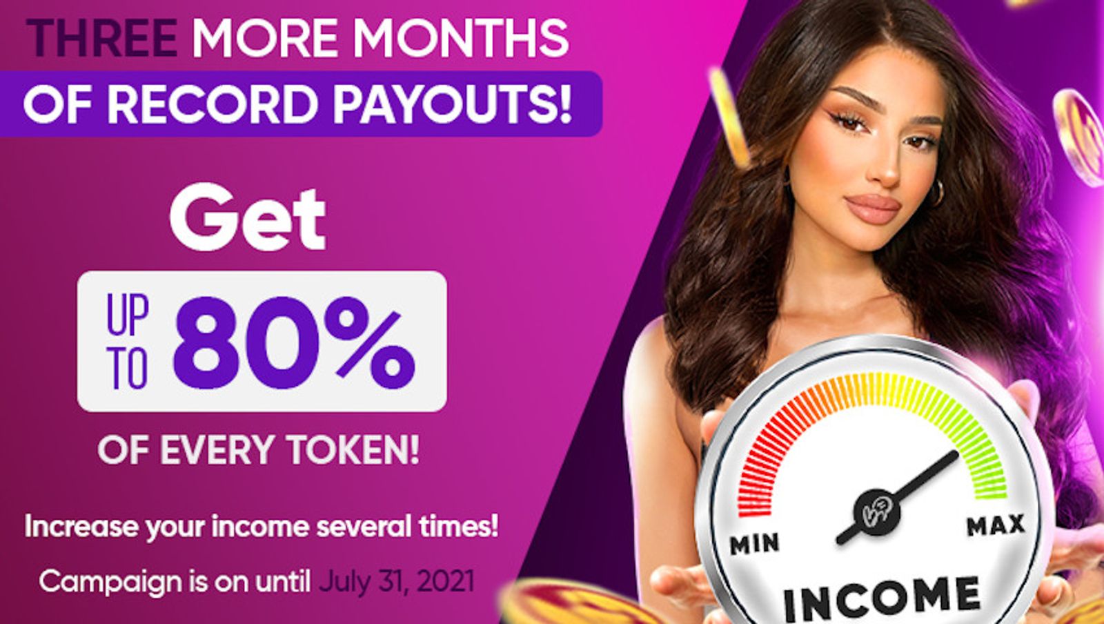 BongaCams Enters Fourth Month of Token Promo Campaign