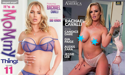 Rachael Cavalli Scores Elegant Angel, Naughty America Covers