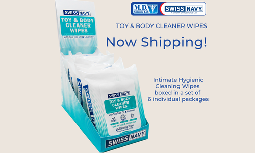 Swiss Navy’s Toy & Body Cleaner Wipes Now Shipping