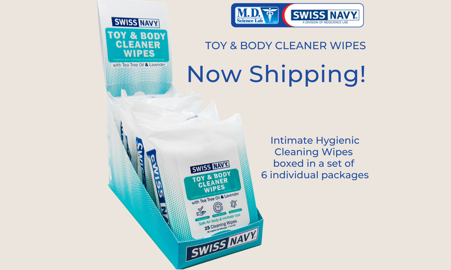 Swiss Navy’s Toy & Body Cleaner Wipes Now Shipping