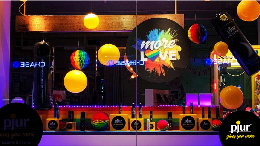 Pjur Designs 'More Love' Window at Museum of Sex for Pride Month