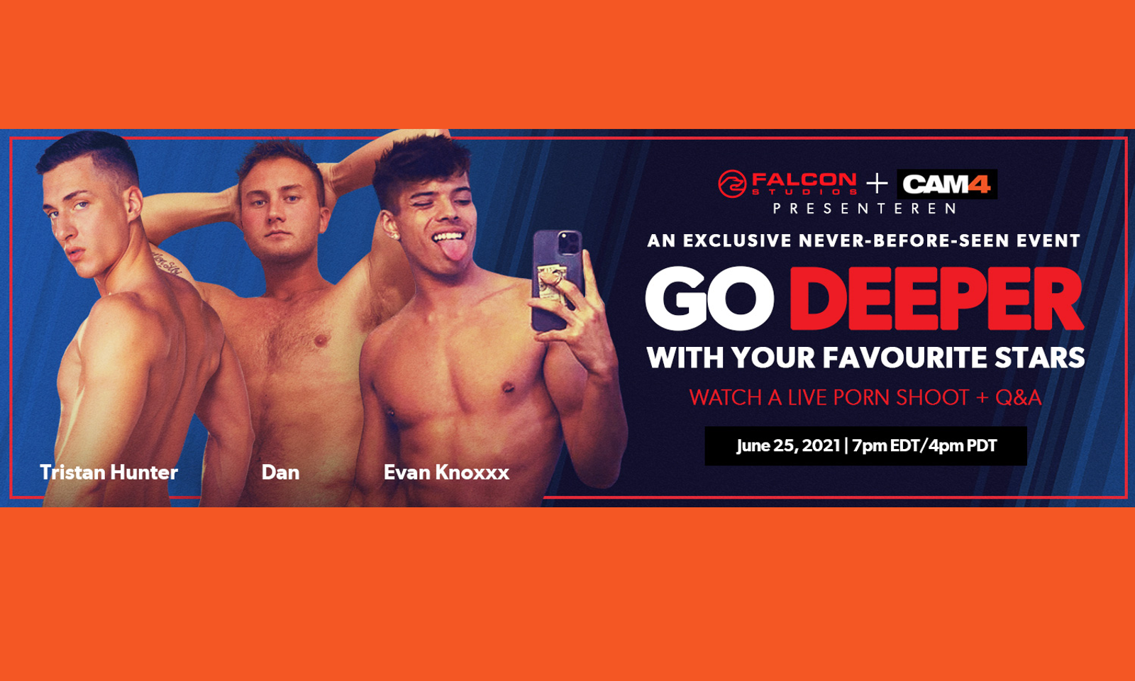 Falcon, CAM4 to Offer Threesome for Last Live Go Deeper Show | AVN