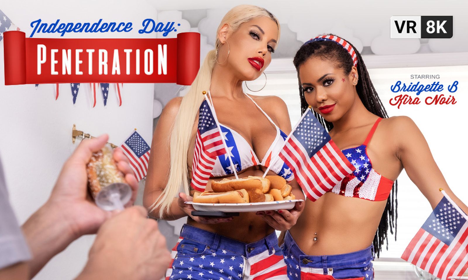 Kira Noir, Bridgette B. Double VR Bangers' 'Independence Day' Fun