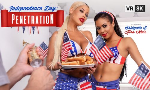 Kira Noir, Bridgette B. Double VR Bangers' 'Independence Day' Fun