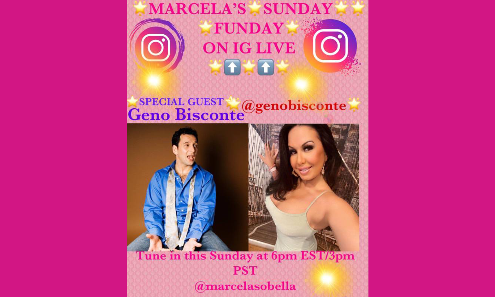 Marcela Alonso to Welcome Geno Bisconte to 'Sunday Funday'