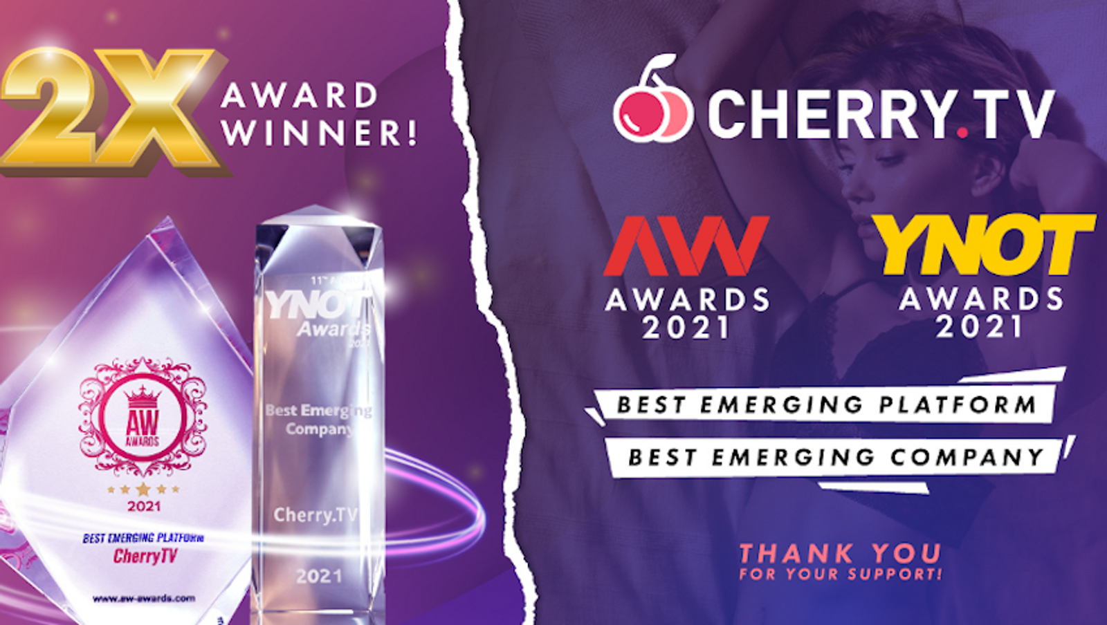 Cherry.tv Wins at YNOT & AW Summit