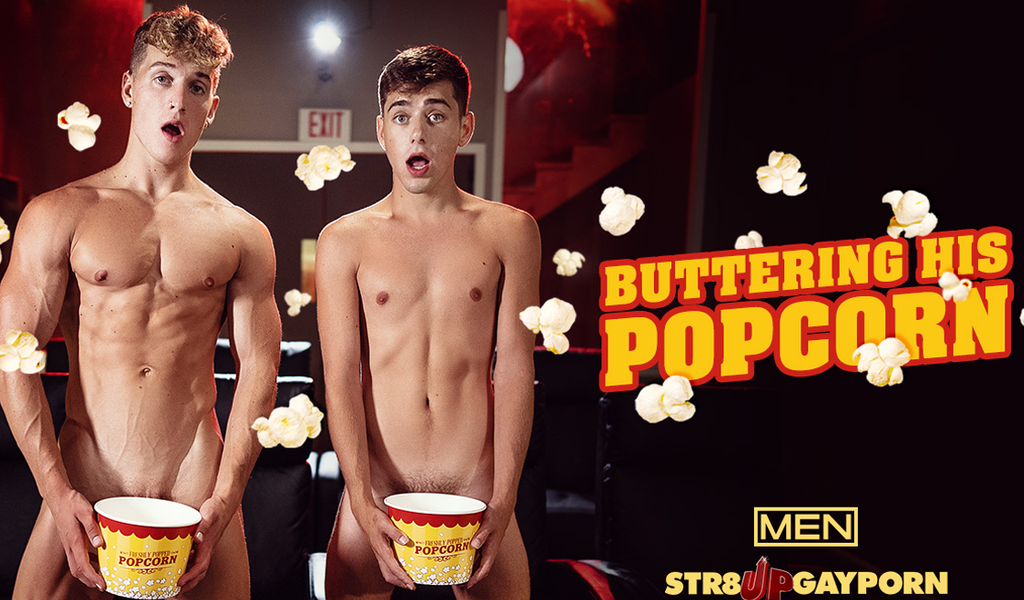 Men.com, Str8UpGayPorn Collab on 'Buttering His Popcorn' | AVN
